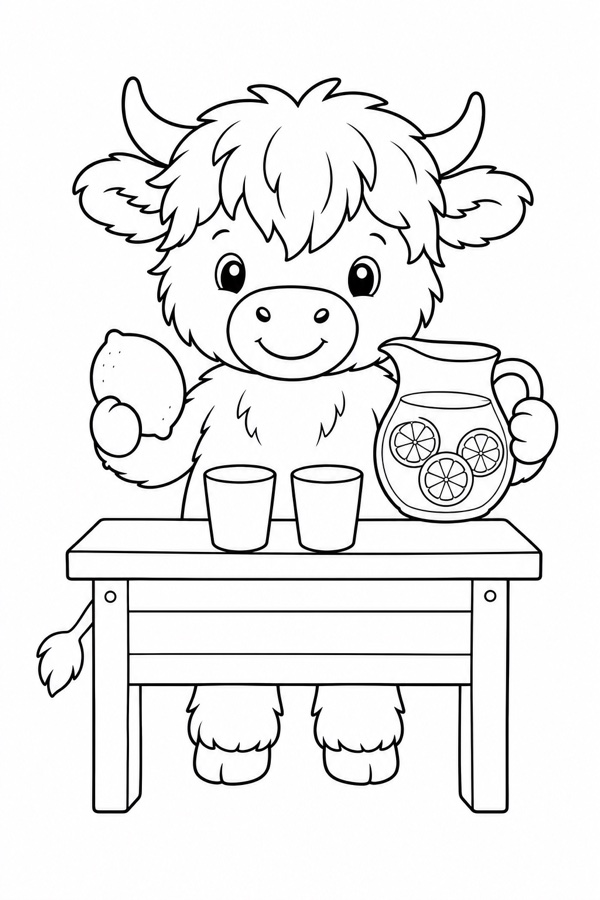Lemonade Stand colouring page