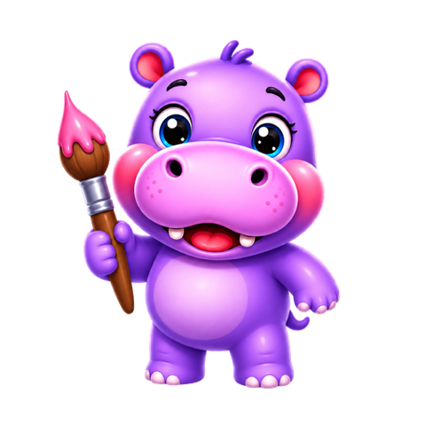 Bubbles the Baby Hippo character