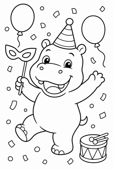 Carnival coloring page