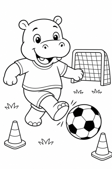 Soccer player coloring page