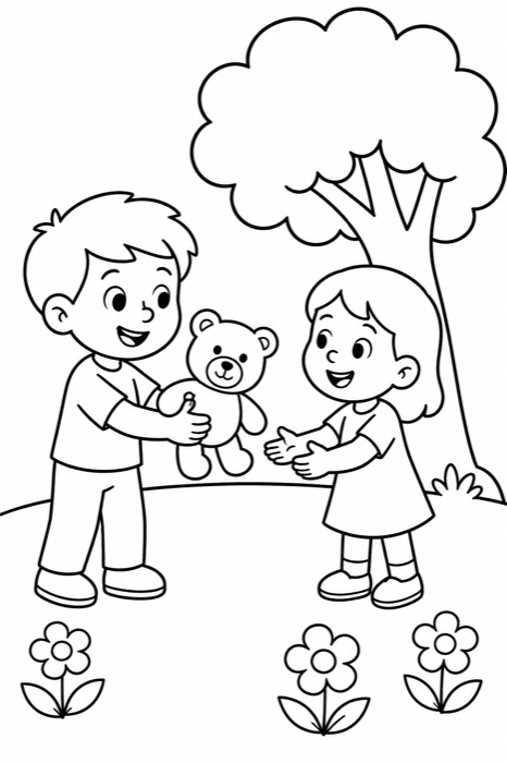 Good deeds coloring page