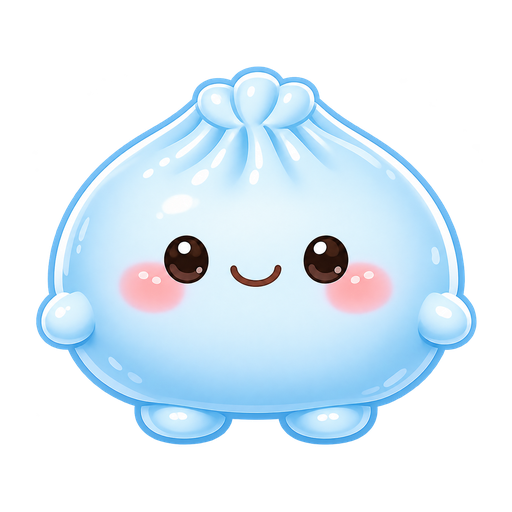 Blue dumpling character
