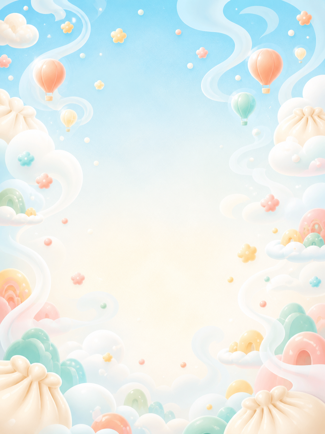 Rainbow sky level background